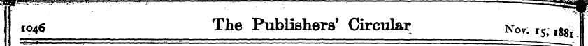 ! !' 1046 The ' Publishers 1 Circular no...