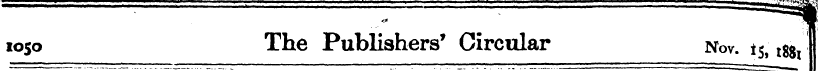 1050 The Publishers' Circular Nov. 15, ,...