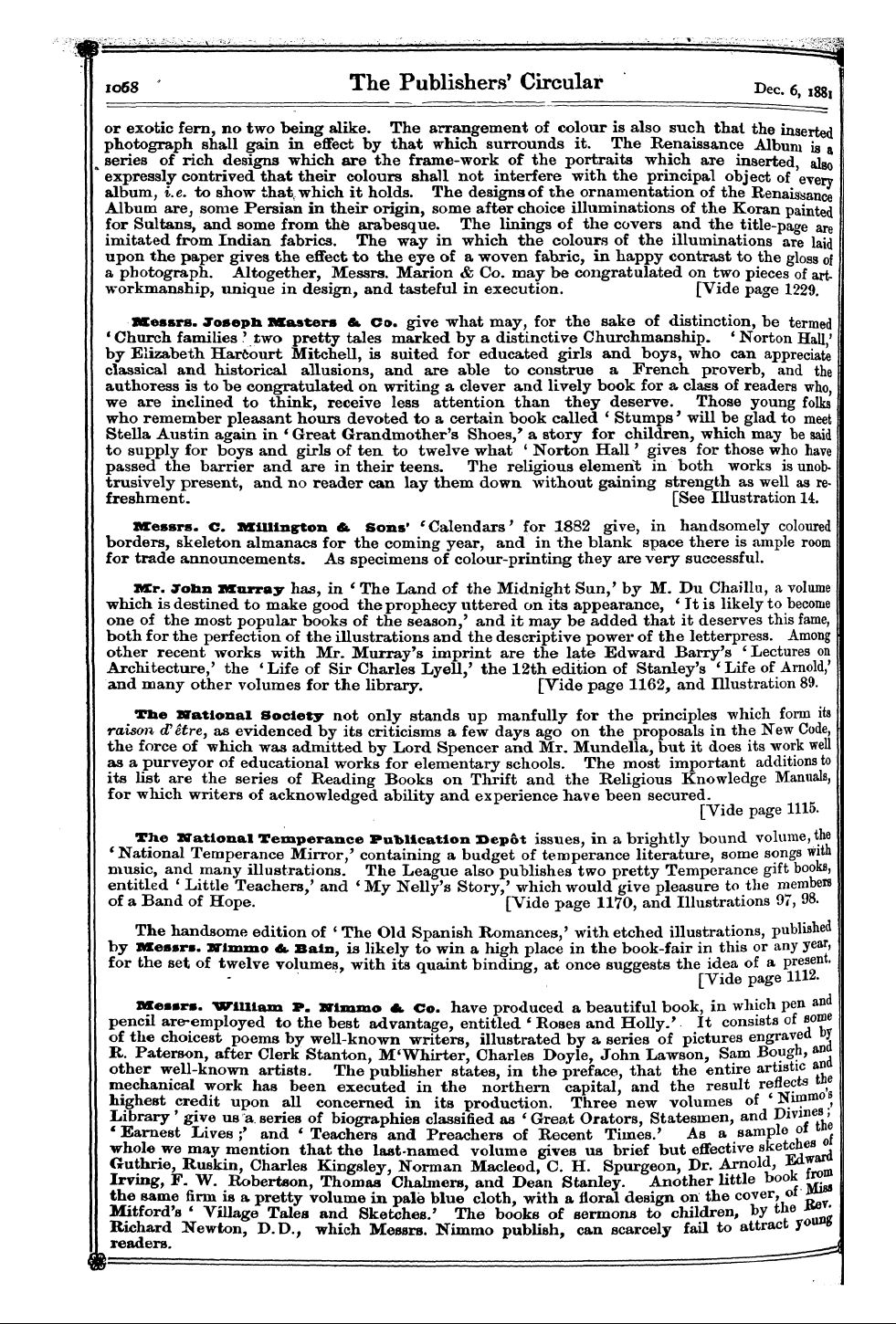 Publishers’ Circular (1880-1890): jS F Y, 1st edition - Messrs. Baker &. Sonsof Cliftonwho Are M...