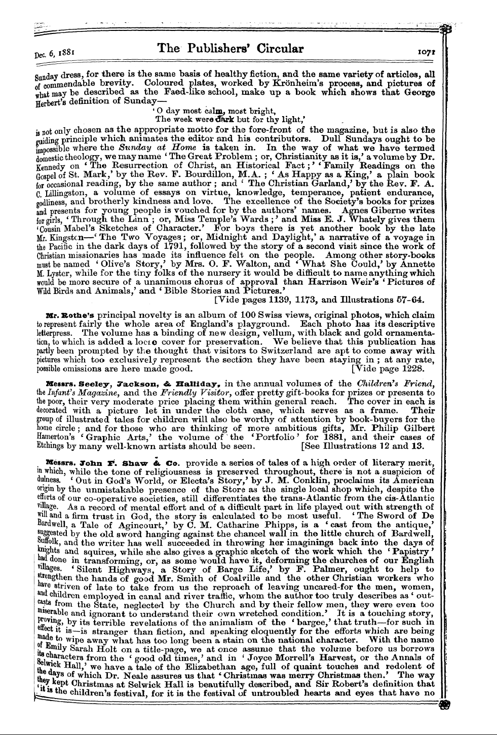 Publishers’ Circular (1880-1890): jS F Y, 1st edition - Messrs. Baker &. Sonsof Cliftonwho Are M...
