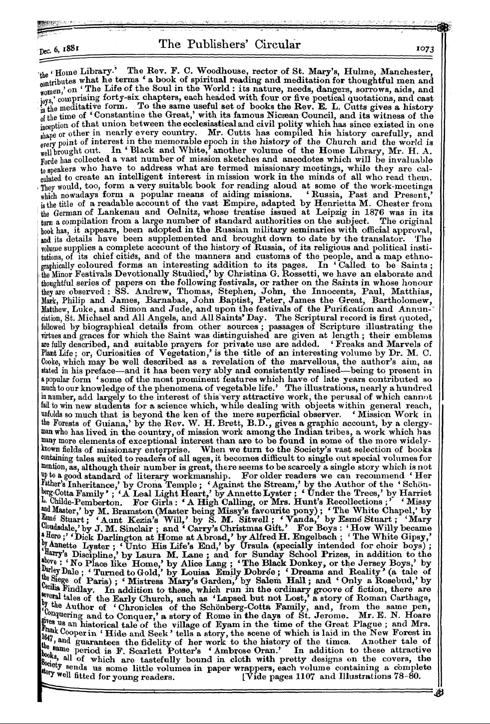 Publishers’ Circular (1880-1890): jS F Y, 1st edition - Messrs. Baker &. Sonsof Cliftonwho Are M...
