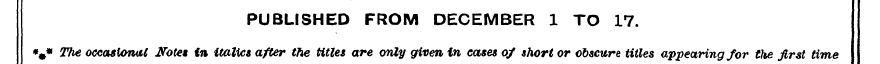 PUBLISHED FROM DECEMBER 1 TO 17. « #* Th...