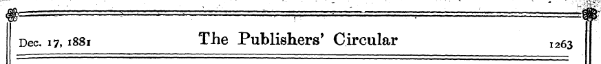 Dec. 17,1881 The Publishers* Circular I2...