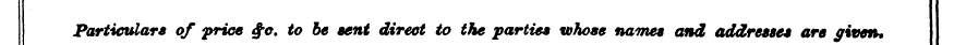 Particulars of price $c. to be sent dire...