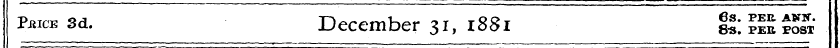 ?*** 3d. December 31, 1881 8:S£££