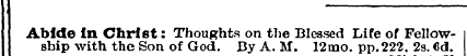 Abide ship with In Christ the Son : of T...
