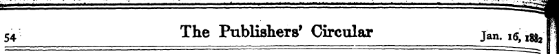 54 The Publishers' Circular Jan. is, igf...
