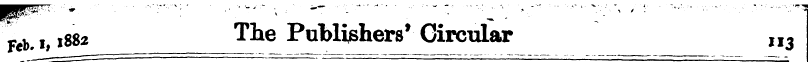 j Feb.i, 1882 The Publishers 1 Circular ...