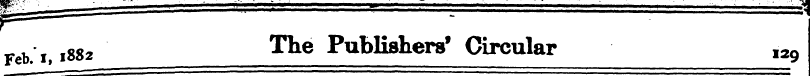 * rA ;1 > l882 The Publishers' Circular ...