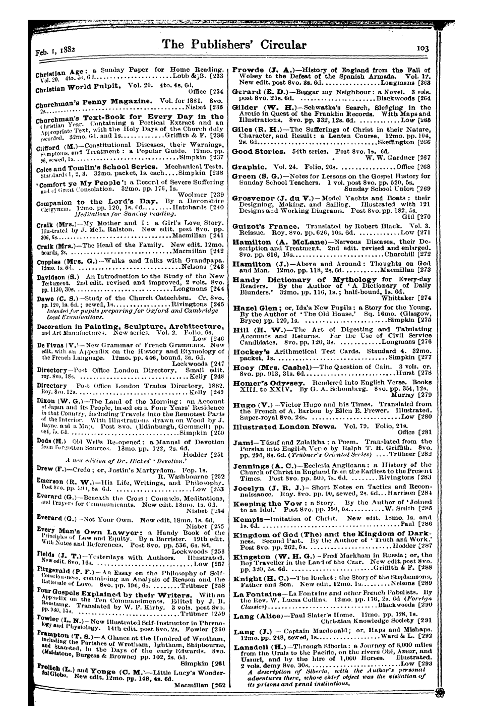 Publishers’ Circular (1880-1890): jS F Y, 1st edition - Abbott's Stock And Share Almanack For 18...