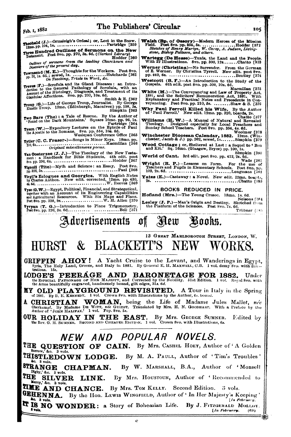 Publishers’ Circular (1880-1890): jS F Y, 1st edition - Abbott's Stock And Share Almanack For 18...