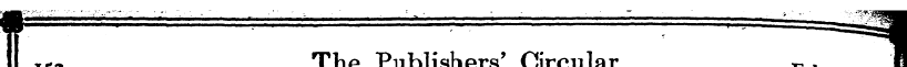 152 The Publishers' Circular Feb 1. r . ...