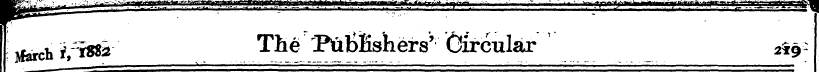 I March i;r&a The 'PaBEshers' Circular &...