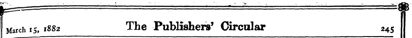 March 15, 1S82 The Publishers' Circular ...