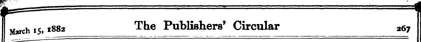 a- n ^ch I5 ,1882 The Publishers' Circul...