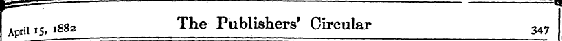 April ,5,188a The Publishers' Circular ^