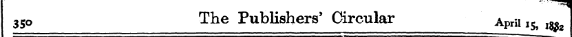 350 The Publishers * Circular April 15, ...