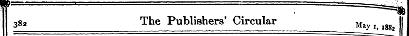 FIT "^^b I I 382 The Publishers' Circula...