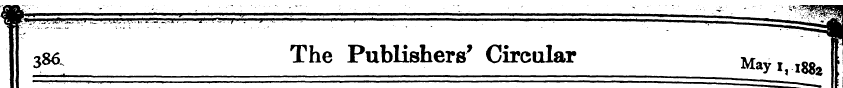 386. The Publishers' Circular Mayl