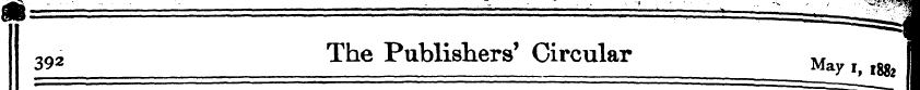 fit ~ —^=3 392 , 02 The Publishers' Circ...