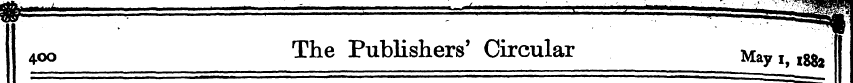 1 4 oo The PubEshers' Circular Mayi, l88...