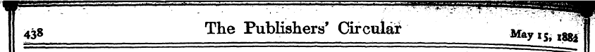 438 The Publishers' Circular Mdy tfc ^f