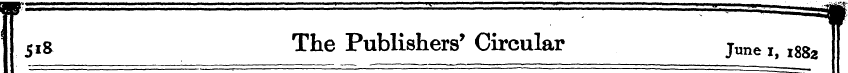 5i8 The Publishers' Circular june h l882