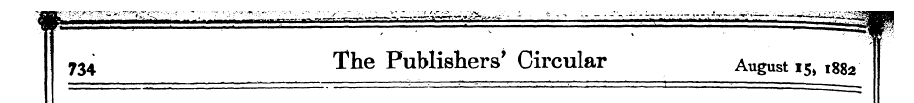 734 ^ke Publishers' Circular August 15, ...