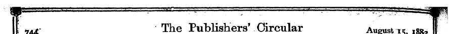 I -Ar The Publishers 5 Circular Aueust-K...