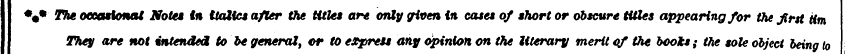 %• The oeocuUmal Notes in Italics after ...