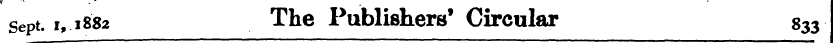 sept, i, 1882 The Publishers * Circular ...