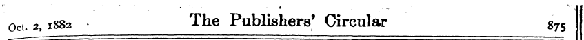 Oct. 2, 1882 The Publishers' Circular g ...