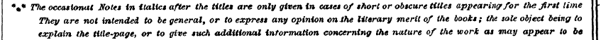 *?* The occasional Notes in Italics afte...