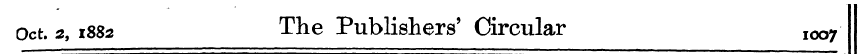 Oct. 2, 1882 The Publishers' Circular I0...