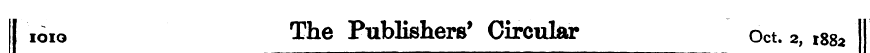 IO io The Publishers' Circular Oct. 2, 1...