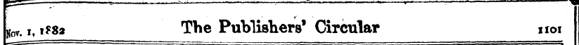 iiov. i, i?8a The Publishers * Circular ...