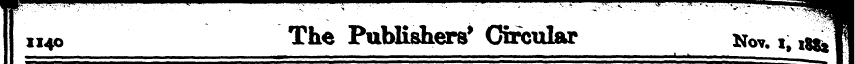 1140 The Publishers' Circular Nov. t9 is...