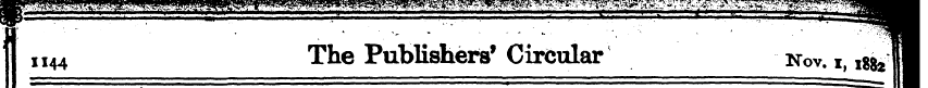 f 1144 The Publishers* Circular Nov. i,i...