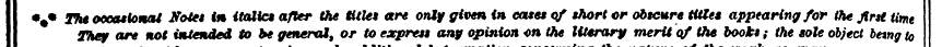 •* The occasional Note* in italic* after...
