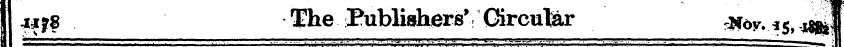 I 4:*?? The Publishers' Circular ^>y-15»...