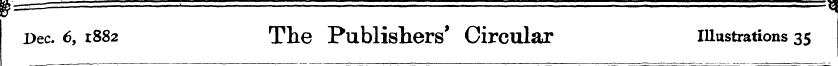 Bee. 6, 1882 The Publishers * Circular i...