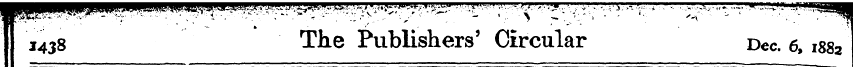 1438 The Publishers 3 Circular Dec. 6, 1...