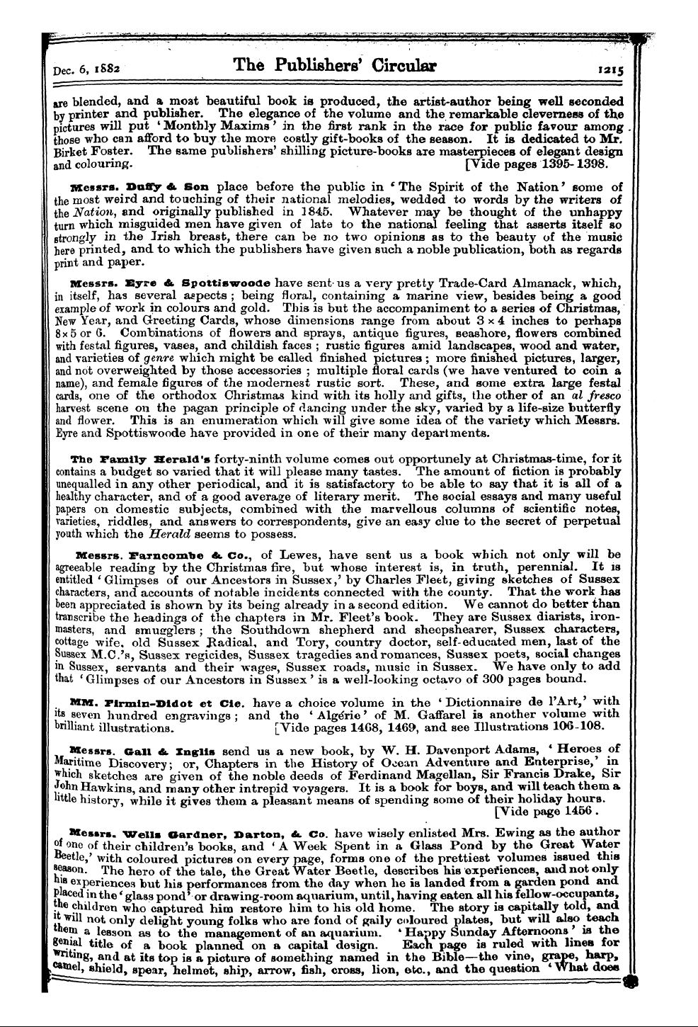 Publishers’ Circular (1880-1890): jS F Y, 1st edition - Fuvn Bent F Mr . Us N« - Some Nnmi Aoker...