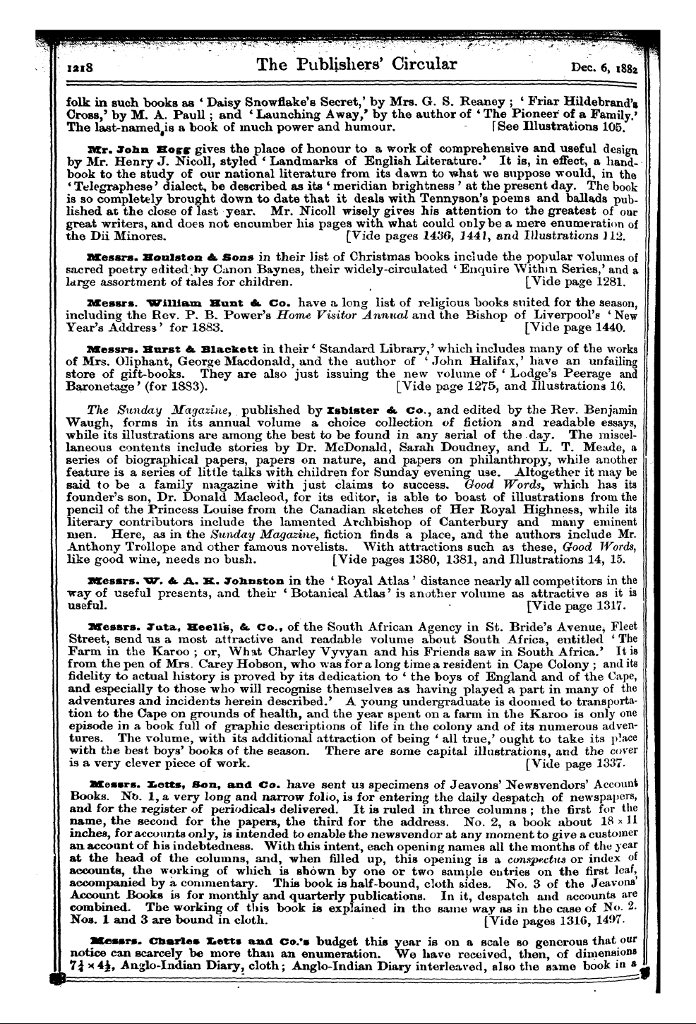 Publishers’ Circular (1880-1890): jS F Y, 1st edition - Fuvn Bent F Mr . Us N« - Some Nnmi Aoker...
