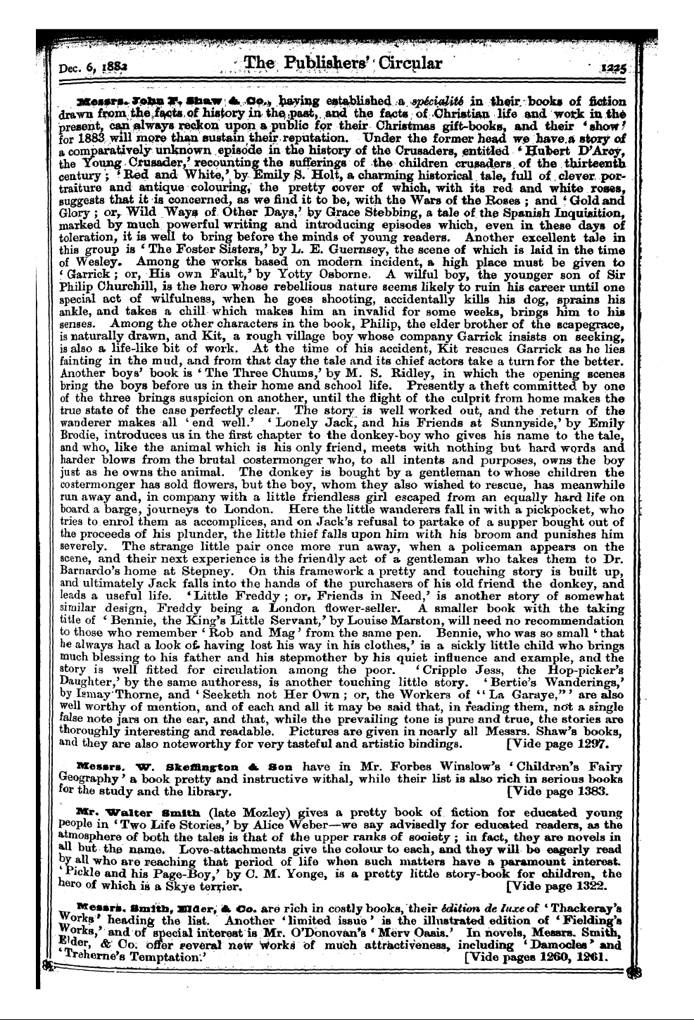 Publishers’ Circular (1880-1890): jS F Y, 1st edition - Fuvn Bent F Mr . Us N« - Some Nnmi Aoker...