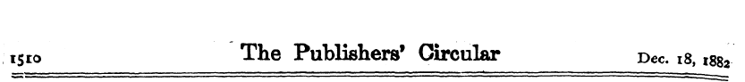 is to The Publishers' Circular Dec. 18, ...