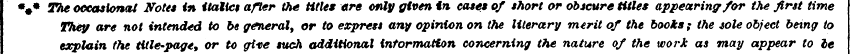 %• The occasional Note* in italic* after...