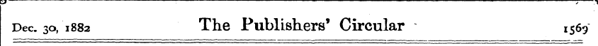 Dec. 30, 1882 The Publishers' Circular 1...