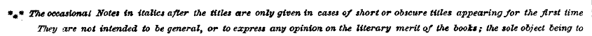 ** The occasional Note* in italics after...
