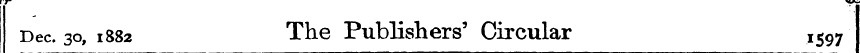 Dec. 30, 1882 The Publishers' Circular I...